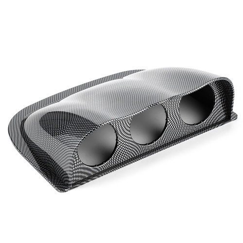 2in Triple Dash Gauge Pod 3 Hole Dashboard Meter Mount Bracket Universal Auto AccessoryCarbon Fiber Style