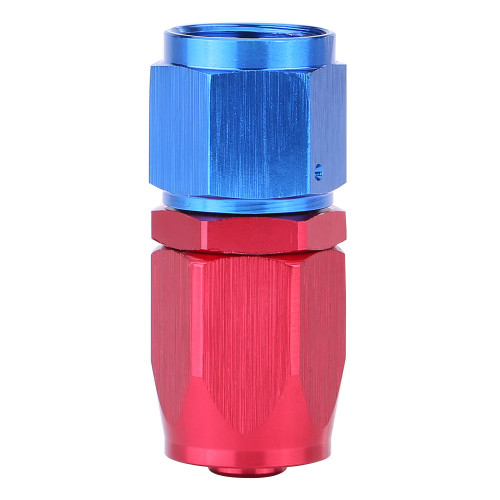 AN8 Fuel Line Hose End Swivel Fitting Oil Cooler Adapter Blue and Red Color Anodized 0°