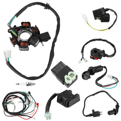 Electric Wiring Harness Kit Relay Rectifier Magneto Stator for GY6 125cc 150cc