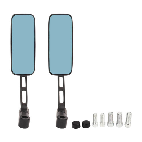 Motorcycle Mirrors 4.9x11.9cm Square Anti Glare Rearview Side Wing Mirror Universal Fit for Motorbikes