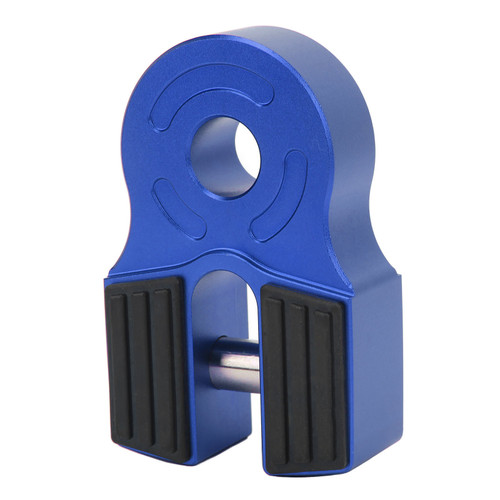 Winch Shackle Mount 30000Lbs Loading Iron Pin Rubber Guard Universal for ATV Pickup Soft Shackle D Ring Blue