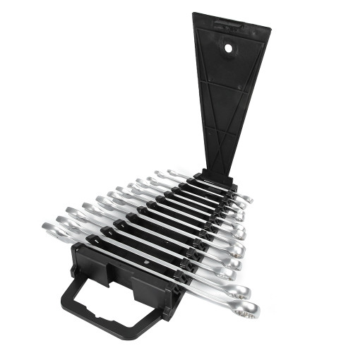 12Pcs Set Multifunction Double Headed Wrench Chrome Vanadium Steel Car Truck Industrial Spanner Set 6-19mm / 0.2-0.7in