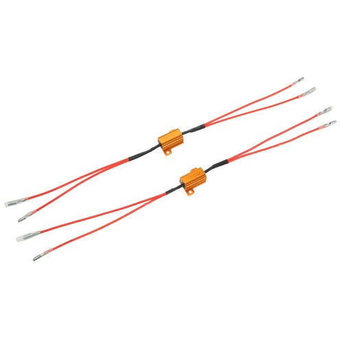 2 Pcs Error Free Load Resistor LED Light Bulbs Wiring Adapters for Daytime Running Fog Light