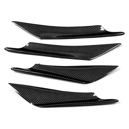 4Pcs/Set Universal Carbon Fiber Style Car Front Bumper Canards Splitter Fins Deflector