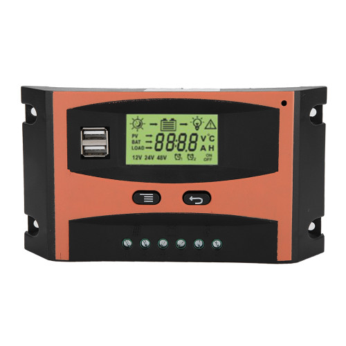 12V/24V MPPT Solar Panel Regulator LCD Screen Auto Battery Controller 60A