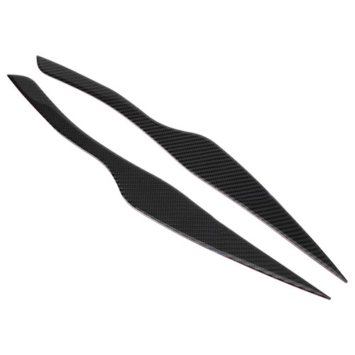 Pair Carbon Fiber Headlight Eyebrow Eyelid Cover for 3 Series E90 E91 2006‑2011