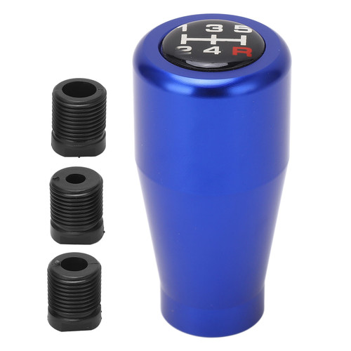 5 Speed Gear Shifter Lever Knob Aluminum Reliable Sturdy M8 M10 M12 Gear Shifter Head for Most Manual Vehicles Blue