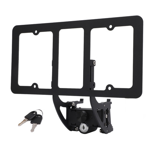 Lockable License Plate Holder Aluminium Alloy Bumper Car Tag Frame Holder Adapter