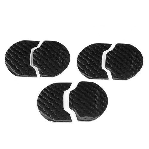 6Pcs Carbon Fiber Interior Air Vent Outlet Trim Sticker Fit for Ford Mustang 2014-2018