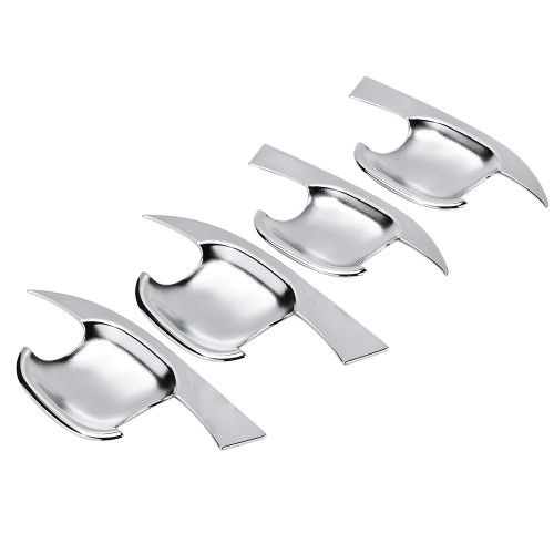 4pcs/set Car Outside Door Handle Bowl Cover Trim for MG ZS 2017-2018 Silver