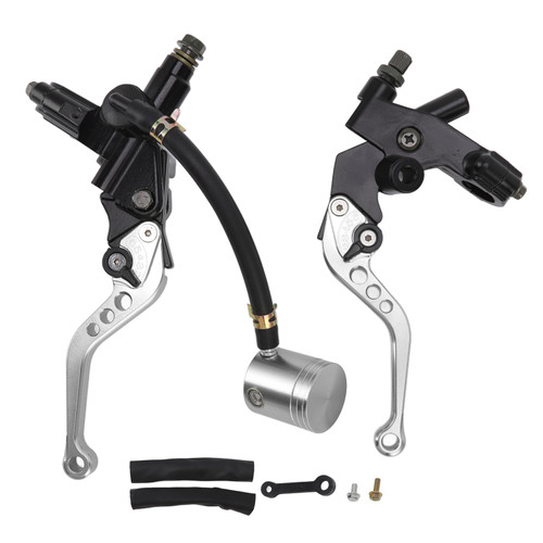 1 Pair Universal Brake Clutch Pump Lever Aluminium Alloy Motorcycle Accessories Replacement for Suzuki Silver