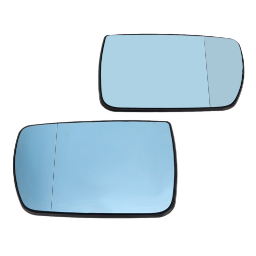 Car Left/Right Side Door Rear View Wing Mirror Heated Glass Blue for E53 X5 99-06