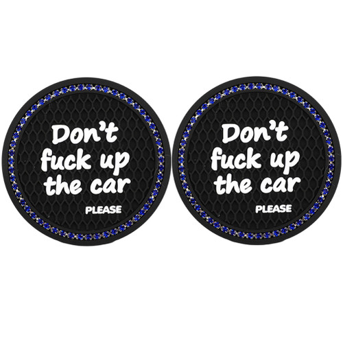 2Pcs Universal Vehicle Bling Cup Holder Insert Coaster Silicone Anti Slip Crystal Rhinestone Car Coaster Car Interior Accessories
