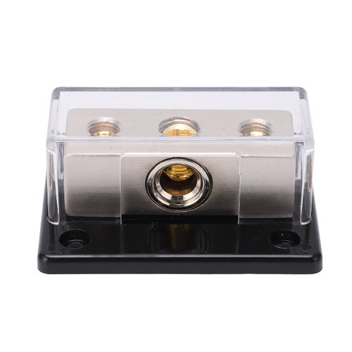 2 Way Power Distribution Block 0GA In 4GA Out Distribution Connecting Block Universal for Car Audio