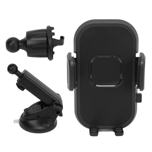 Car Phone Holder 360 Degree Rotation Handsfree Air Vent Phone Mount for Navigation Playing Music Suction Cup + Hook