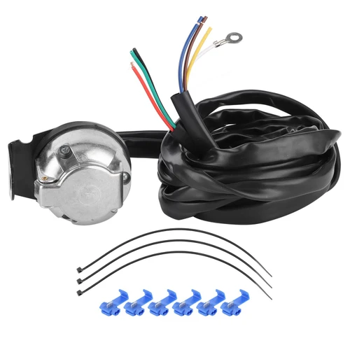 7 Pin European Trailer Connector Socket Wiring Plug 2m Cable for Commercial Vehicles Semi Trailers