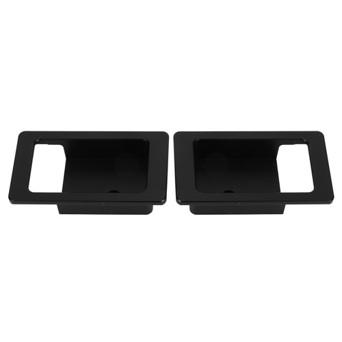 2pcs Interior Door Handle Bowl Cover Black Trim Replacement for Land Rover Defender 90/110/130 2004‑2018
