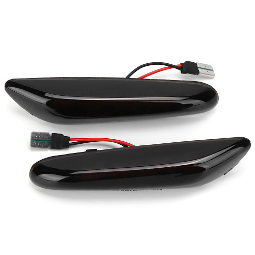 2Pcs LED Side Marker Turn Signal Indicator Light Yellow Dynamic Fit for X1/X3/E46/E90/E60/E88