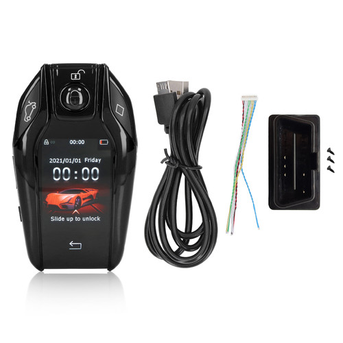 Universal TK800+ LCD Touch Screen Smart Key Remote Keyless Entry for All Start Stop Engine Button Models Black