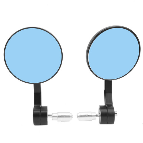 Pair of Handlebar Rear View Mirror Round Anti Glare Aluminum Alloy Universal for Motorcycle