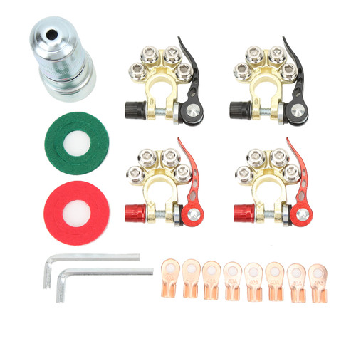 Battery Terminal Connectors 4 Post Stable Connection Strong Electrical Conductivity Fit For SAE JIS Type A Posts