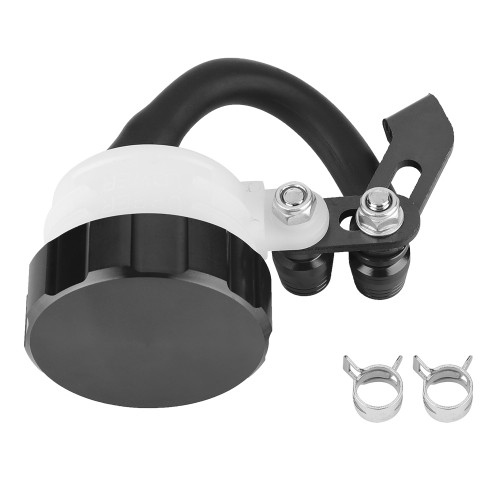Universal CNC Motorcycle Oil Cylinders Brake Reservoir Front Clutch Tank Fluid Bottle (Black)