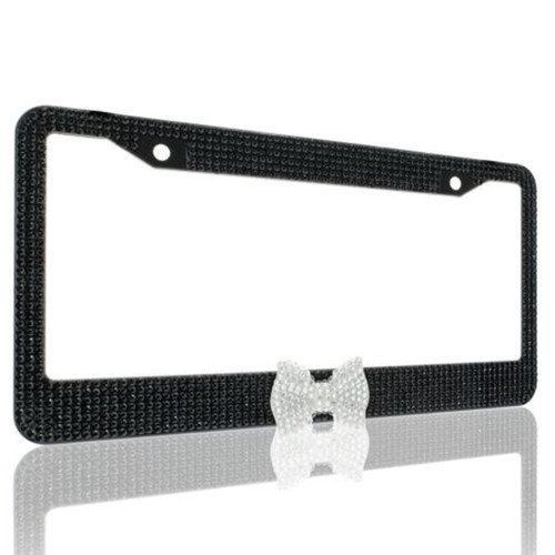 License Plate Frame White and Black License Plate Mounting Kit