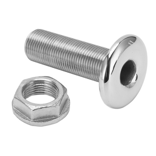 Marine Thru Hull Fitting Connector 3/8inch 316 Stainless Steel Water Drain Outlet Universal