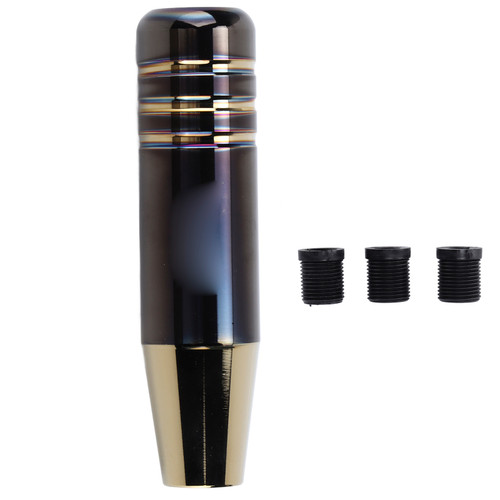 13cm Burnt Blue Gold Gear Shift Knob Shifter Lever Head Aluminium Alloy Universal Auto Parts
