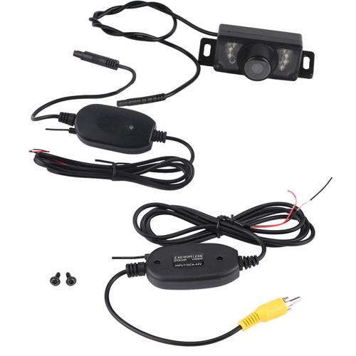 7pcs IR LED Night Version Car Reverse Backup Camera Wireless RCA Video Transmitter Receiver