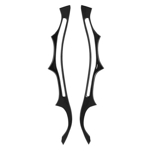 2 Pcs Headlight Eyebrow Glossy Black Trim Left Right Eyelid Trim for 5 Series E60 2004‑2010