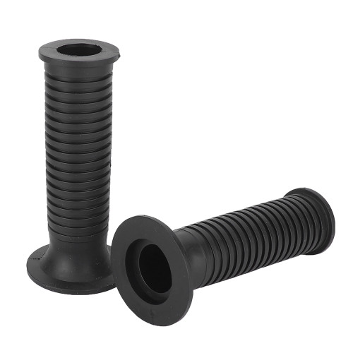 1 Pair Universal 25/28mm 1in Black Motorcycle Handlebar Grip Handle Bar Cover Accessory