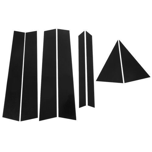 8PCS Door Window Pillar Trim Bright Black 4D Style PC Smooth Surface Replacement for Infiniti FX35 FX45 2003‑2008