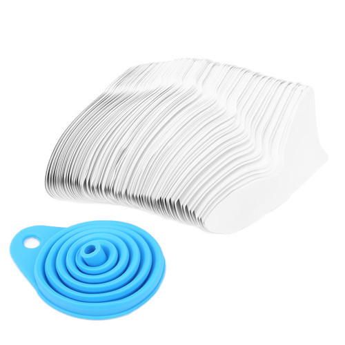 201pcs Fine Nylon Paint Strainer 100um with Silicone Foldable Funnel UltraFlow Filter Paper Mesh