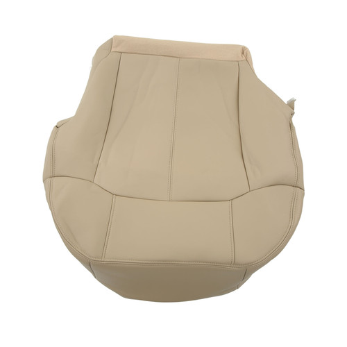 Front Driver Bottom Seat Cover PU Leather Car Seat Protector Replacement for Chevy Suburban 1999‑2002 Beige