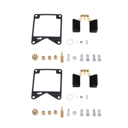 2Set/34Pcs Carburetor Repair Kit with Fuel Cup Float 2416113 Replacement for Virago 750 XV750 1981‑1983