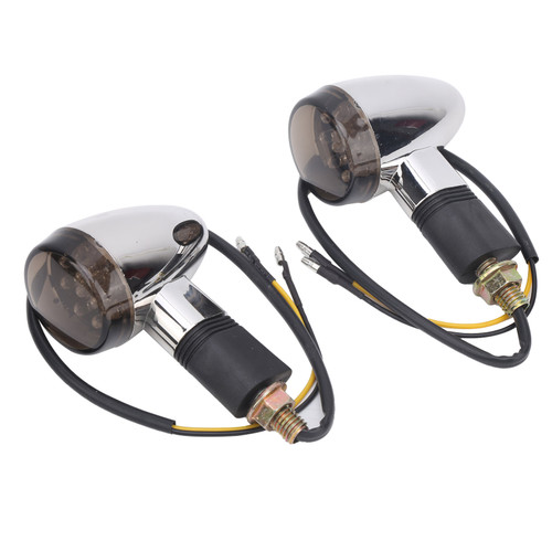 2pcs Motorcycle Turn Signal Light Indicators Ultra Bright Lamp Universal for 12V 10mm/0.4in Thread