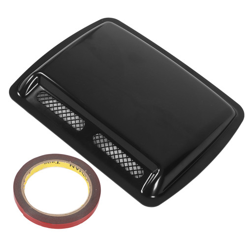 Hood Scoop Vent Bonnet Cover Decorative Air Flow Intake Covers with Self Adhesive Design for CarsGlossy Black