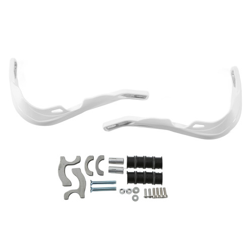 Pair Motorcycle Handlebar Protective Guard 7/8in 22mm Universal for Sport Dirt Bike ATV MX MotocrossWhite