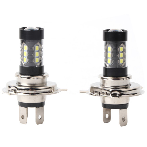 2 Pcs H4 12V‑24V 80W Car High Power Bright LED Fog Daytime Light Bulbs