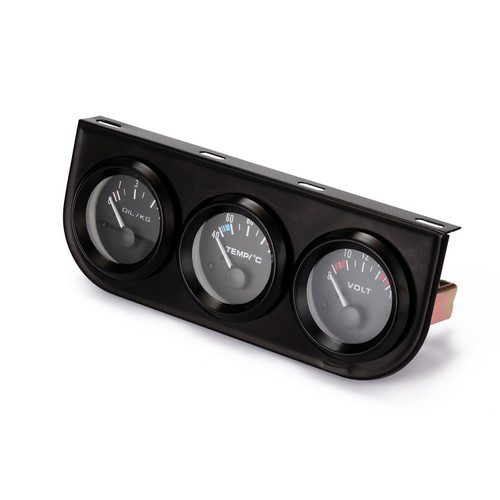 52MM 3-in-1 Volt Meter+Water Temp Gauge+Oil Gauge Kit Volt Meter Or Oil Temperature Gauge