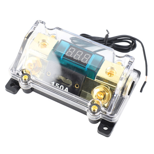 Car Audio Power Fuses Holder Stereo Distribution Block Box Digital Display(150A)