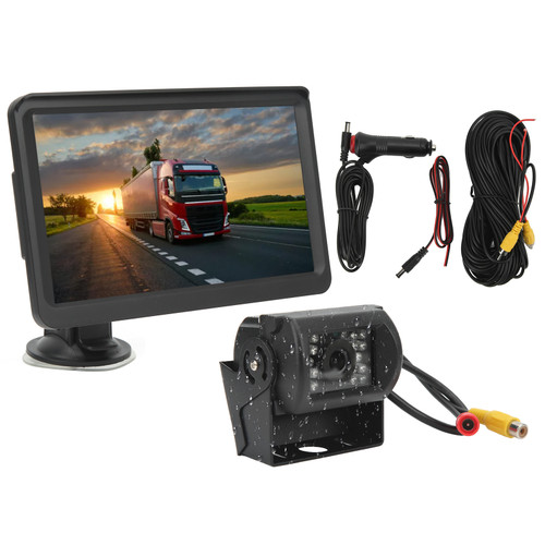 7in Backup Camera Monitor 18 LEDs Night Vision Rearview Reversing Parking Reverse Kit for Cars Trucks Vans SUVs