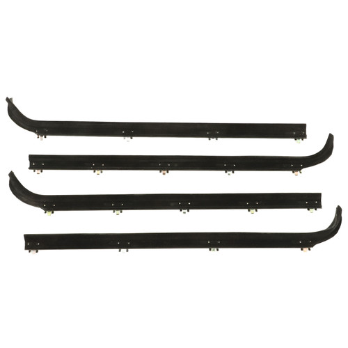 4PCS Front Window Weather Strip Black F2TZ1521456A Waterproof Low Noise Replacement For Ford Bronco 1987‑1996
