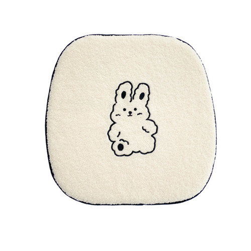 Car Seat Cushions Lovely Style Fleece Accurate Stitching Anti Slip Cute Car Cushion for Vehicle Front Row Bunny for Front Row