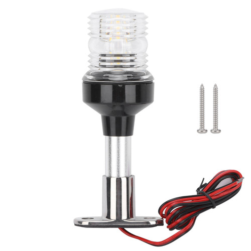 6in Sailing Signal Light DC12V-24V 5W 360 Degree All Round LED Anchor Stern Lamp IP66 White