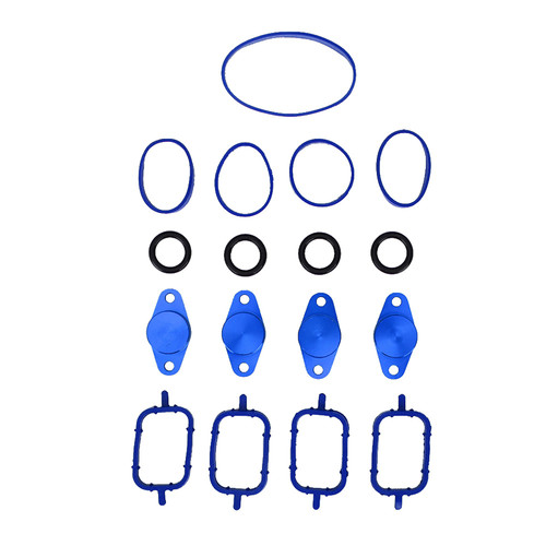 4x22mm Engine Swirl Flaps Delete Blanking Plug with Rubber Gaskets Fit for E46 320d/318d(Blue)