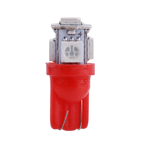 20 pcs 12V T10 5050 5 SMD LED Car Wedge Light Bulbs Super Bright Lamp Red