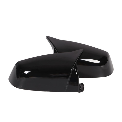 Horn Style Car Rearview Mirror Side Mirror Cover Protective Housing Replacement for 5 Series F07 F10 F11Glossy Black