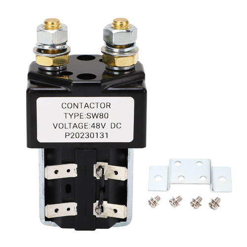 Contactor Relay Metal Alloy High Performance Starter Solenoid Relay Replacement for E‑Z‑GO 100A 48V